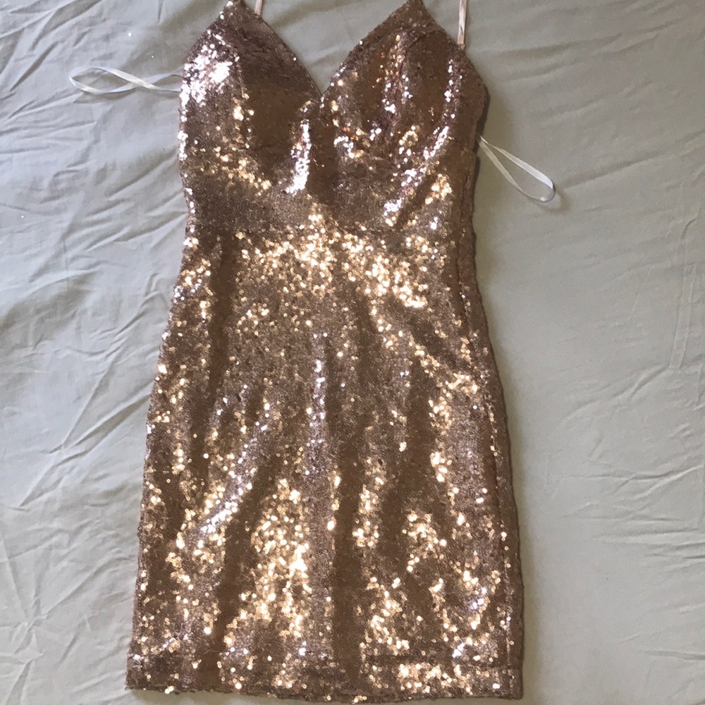Gold mini Dress